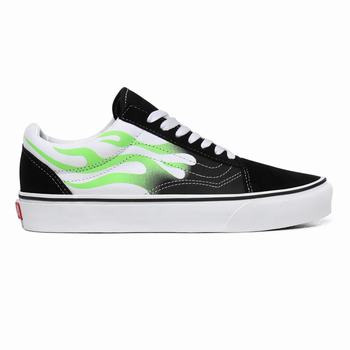 Férfi Vans Flame Old Skool Tornacipő VA8130642 Fekete/Fehér